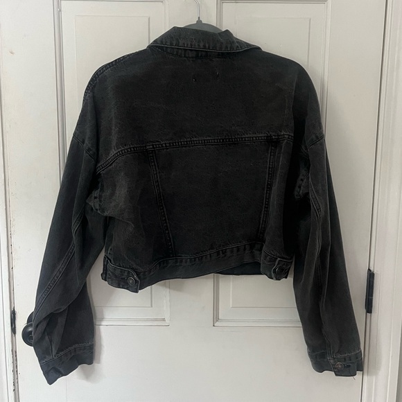 FOREVER 21 Black Denim Jacket, size M - Picture 3 of 3